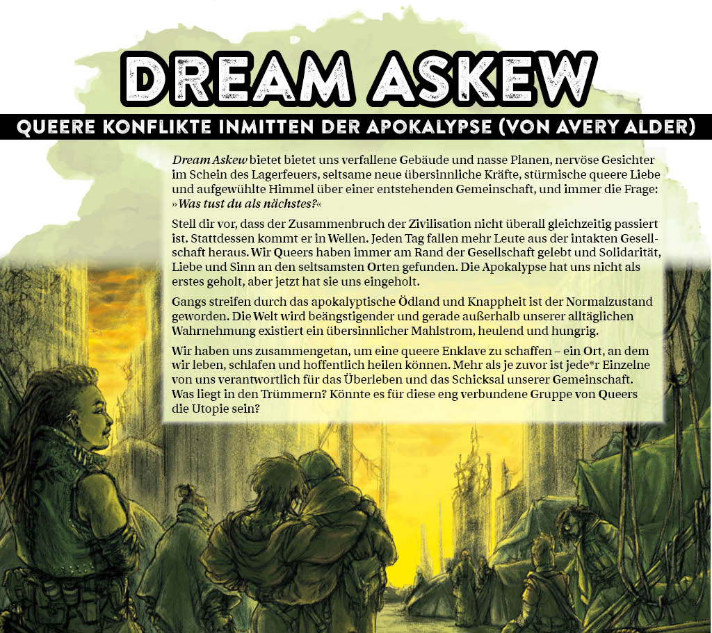 Dream Askew - Queere Konflikte inmitten der Apokalypse (von Avery Alder)