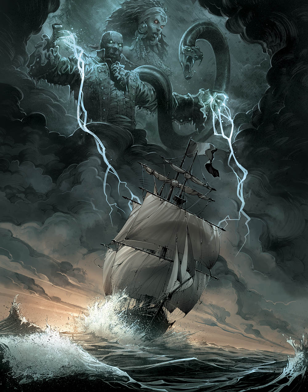 Esprits loas et pirates en mer dans Capitaine Vaudou